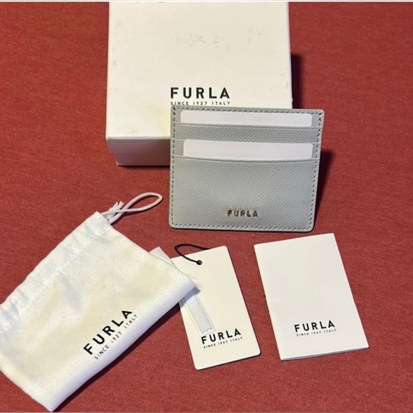 Furla Accessories - Furla Light Gray Card Holder NWT